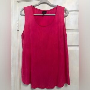 JM Collection Hot Pink Scoop Neck Tank